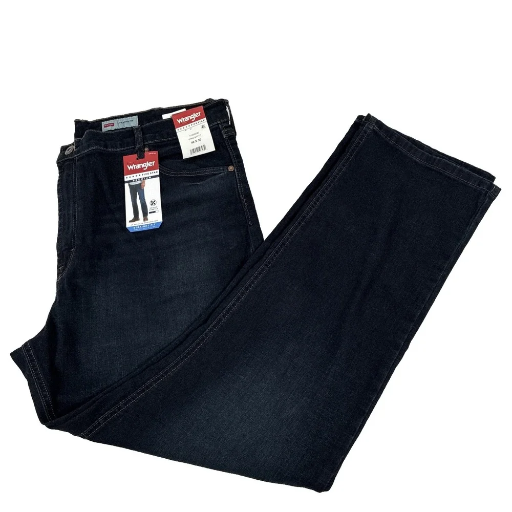 New Mens Wrangler Five Star Premium Straight Jeans Size 40x30 NWT